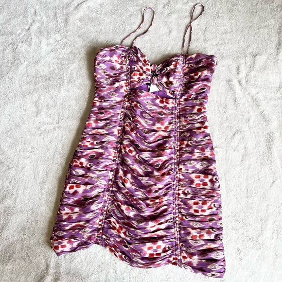 Zara Ruched Mini Dress - Picture 5 of 11